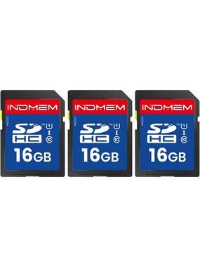 16GB SD Card Pack of 3 - High-Speed Class 10 Memory Cards for 4K Video & Cameras